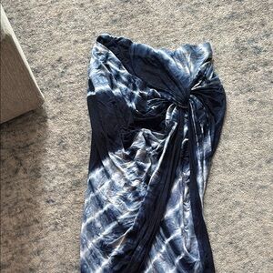 Blue and White Tie-Dye Skirt